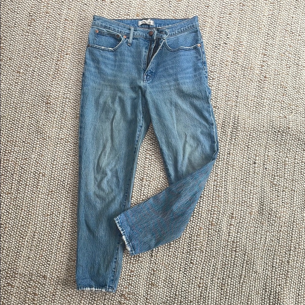 Madewell Blue Straight Leg Jeans